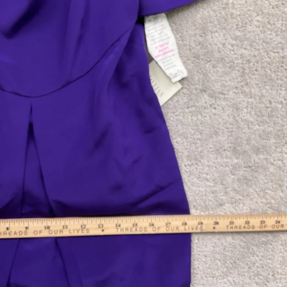 Gillian Dress Womens‎ 4 Purple Sweetheart Silk Pleat Formal Party VTG - Picture 9 of 12